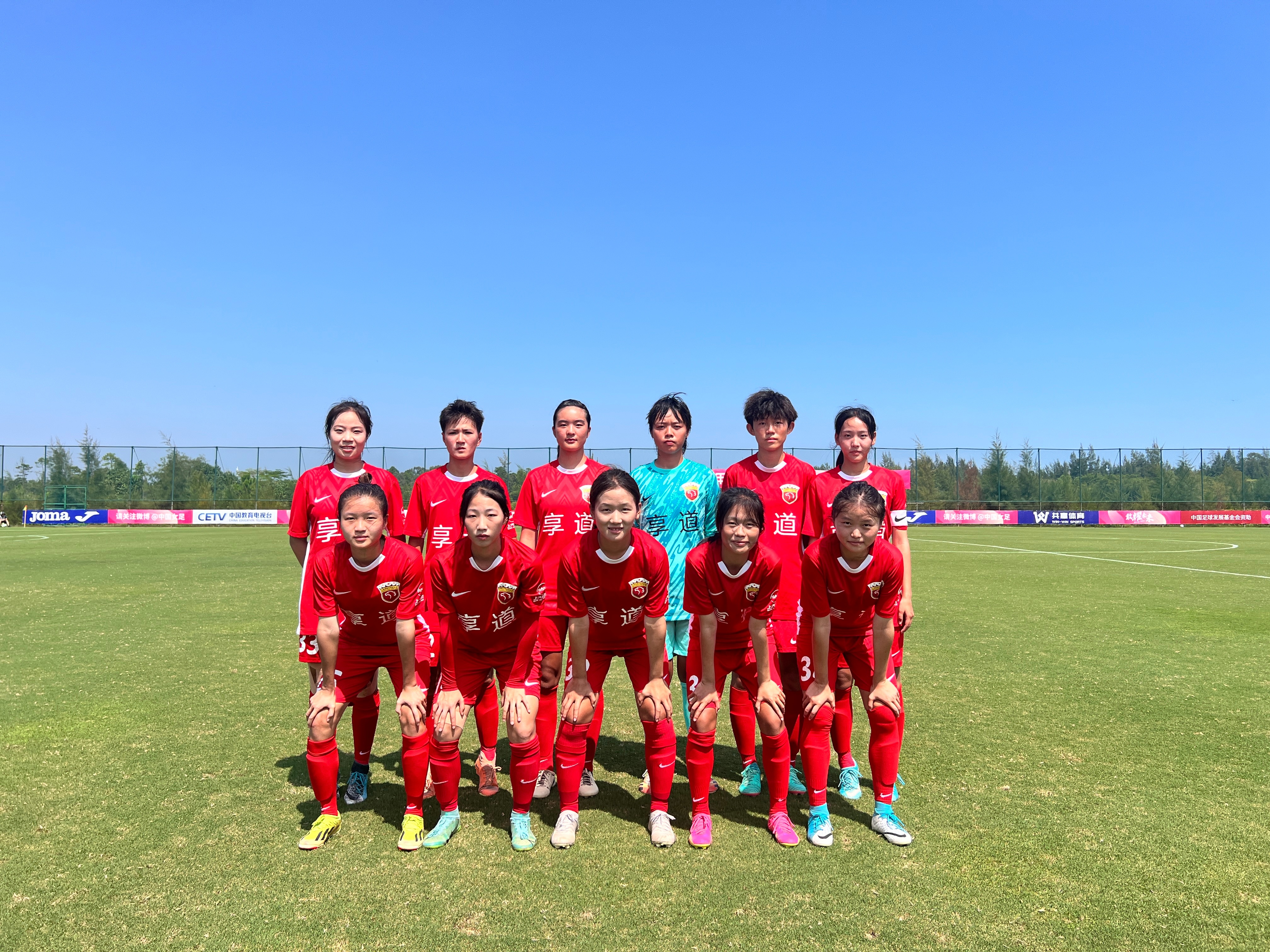 中国女足选拔新一届青少年队员